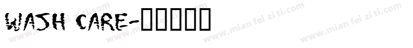 wash care字体转换